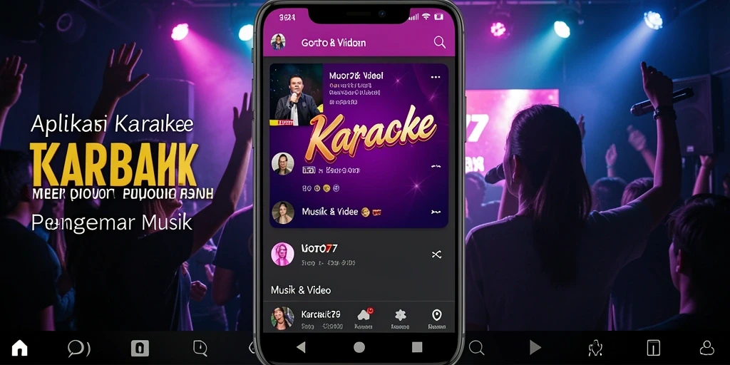 Tampilan antarmuka GOTO77 yang menarik untuk fungsi Karaoke.