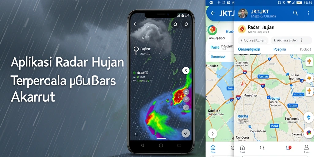 Tampilan antarmuka JKTJKT menampilkan fungsi radar hujan yang interaktif.