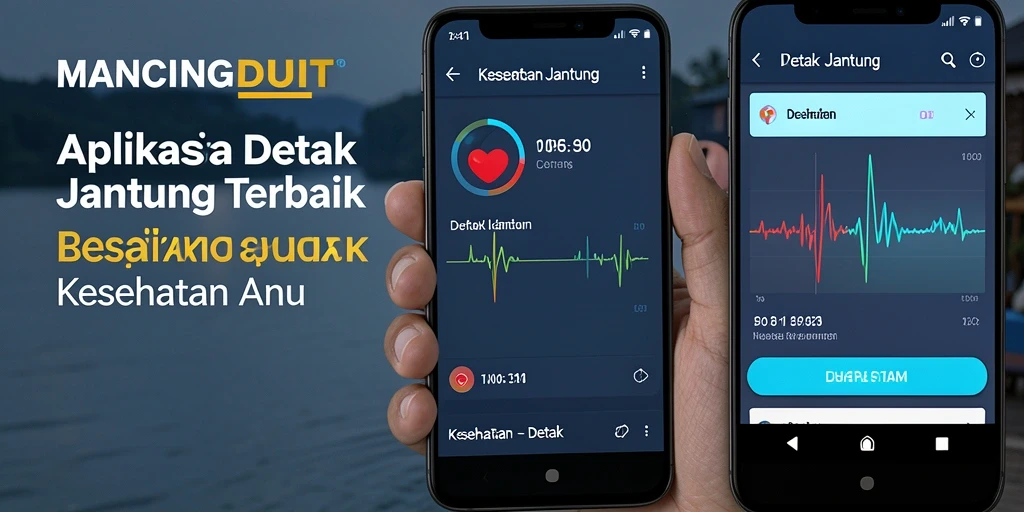 Tampilan antarmuka MANCINGDUIT untuk pemantauan detak jantung.