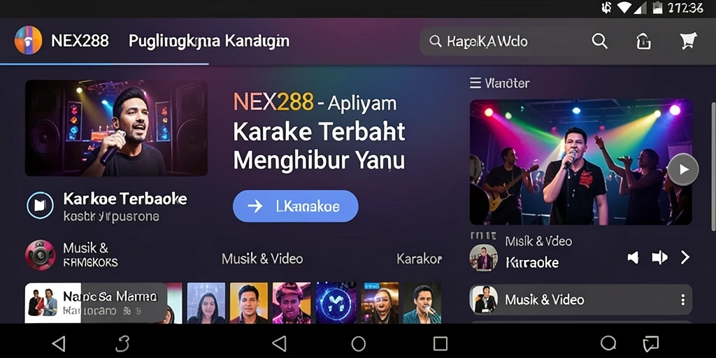 Tampilan antarmuka NEX288 yang menarik dan fungsional untuk Karaoke.