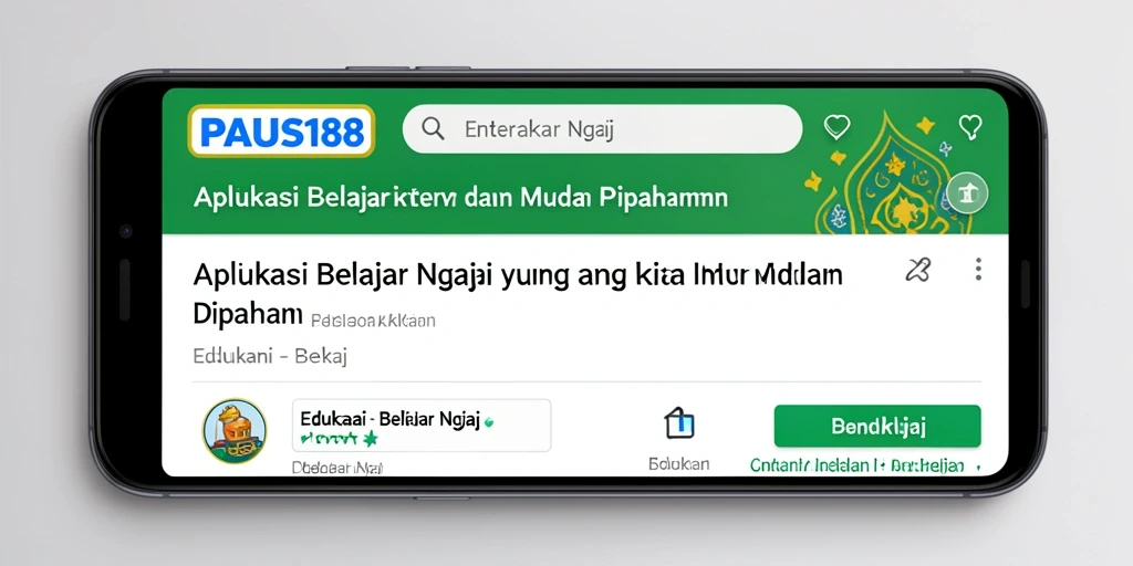 Antarmuka PAUS188 yang intuitif dan ramah pengguna untuk belajar ngaji.