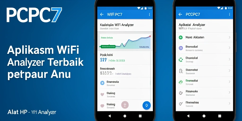 Antarmuka PCPC7 dengan fitur WiFi Analyzer yang informatif.