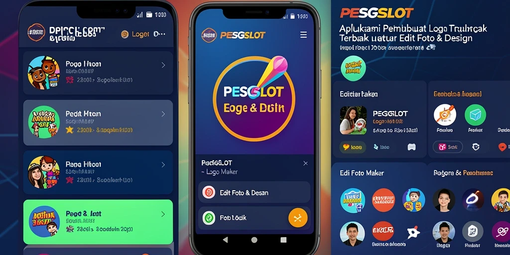 Tampilan antarmuka PESGSLOT dengan fitur Logo Maker yang user-friendly.