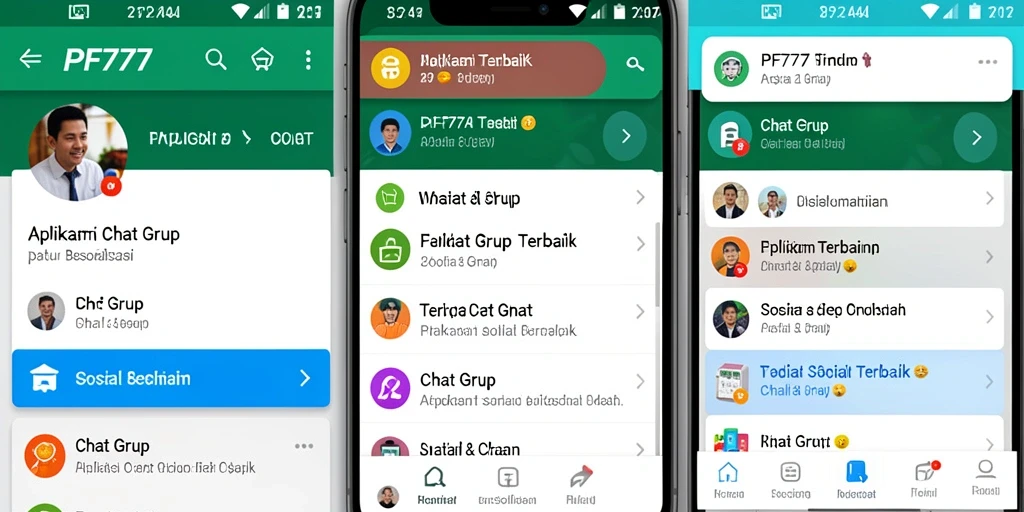 Antarmuka PF777 yang ramah pengguna untuk Chat Grup.